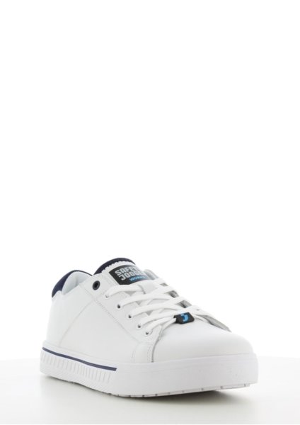 Zoom bild av Arbetssko sneaker i läder, vit